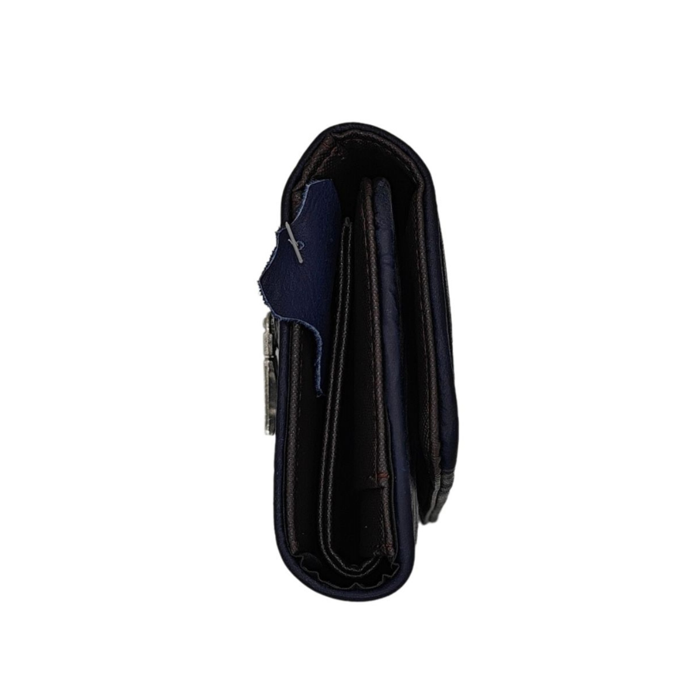 Foto 3 pulgar | Cartera En Piel Vacuno Cincelada Fana Fanny Azul Marino