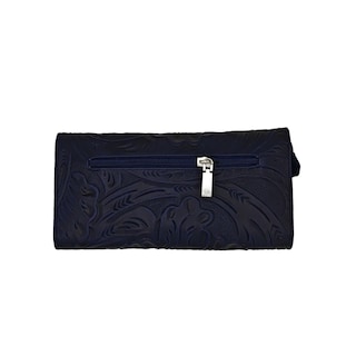 Foto 4 | Cartera En Piel Vacuno Cincelada Fana Fanny Azul Marino