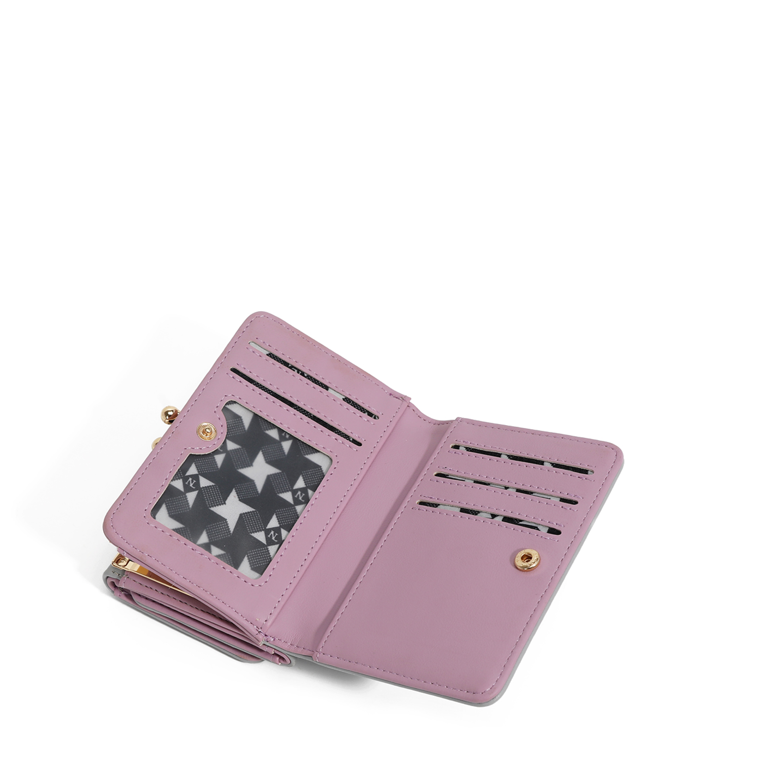 Foto 2 | Cartera Nicole Lee Compacta Lisa con Solapa Gris