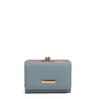 Foto 1 | Cartera Nicole Lee Compacta Lisa con Solapa Azul