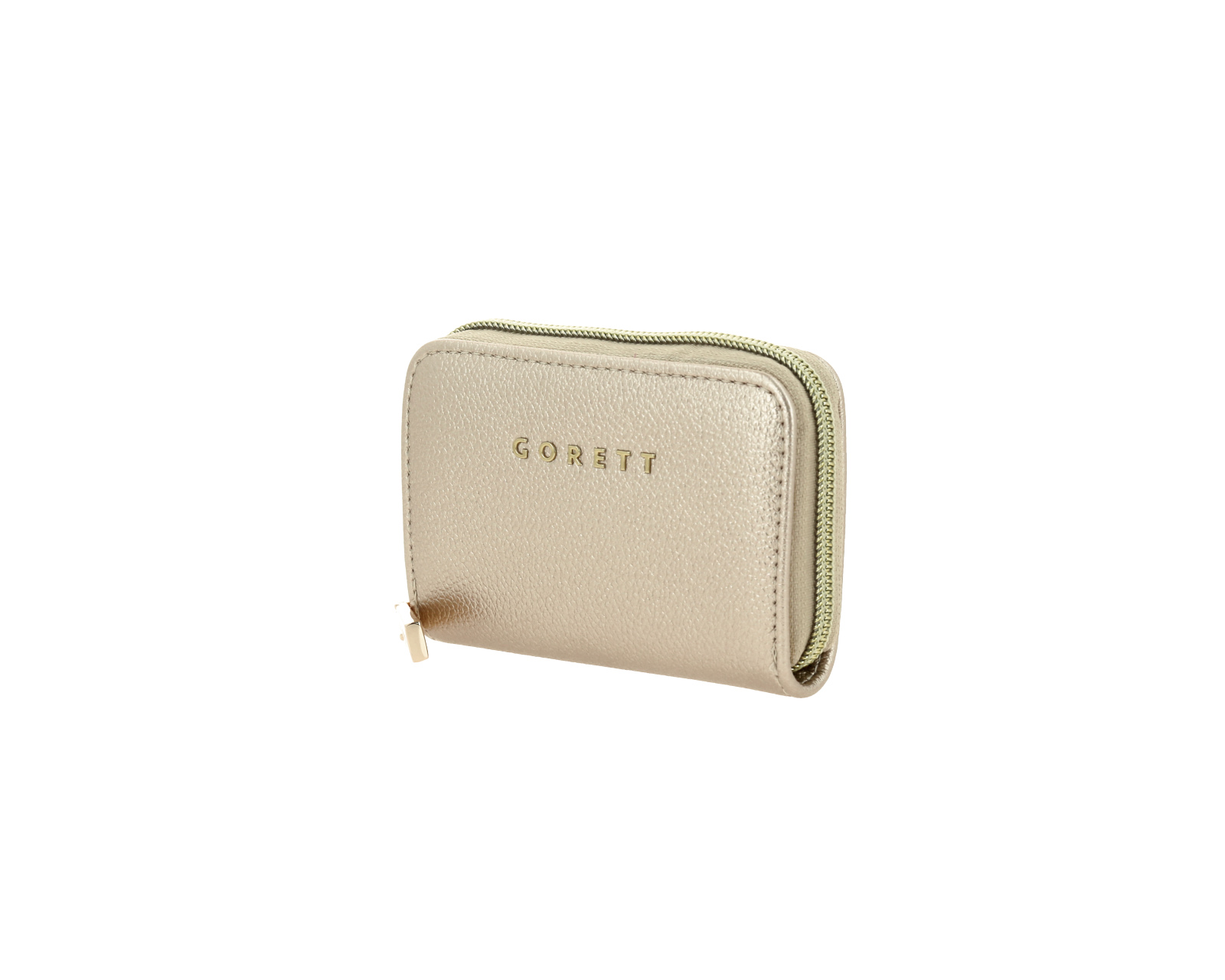 Foto 3 pulgar | Cartera Gorett Dorada para Mujer