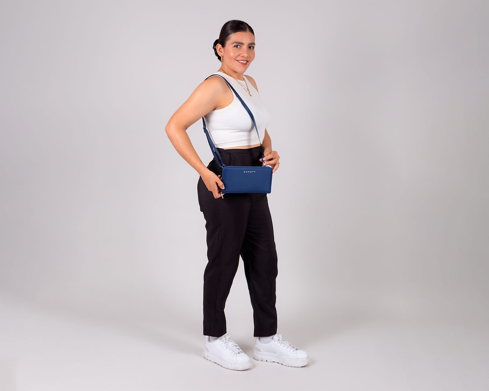 Foto 9 pulgar | Cartera Gorett Azul para Mujer