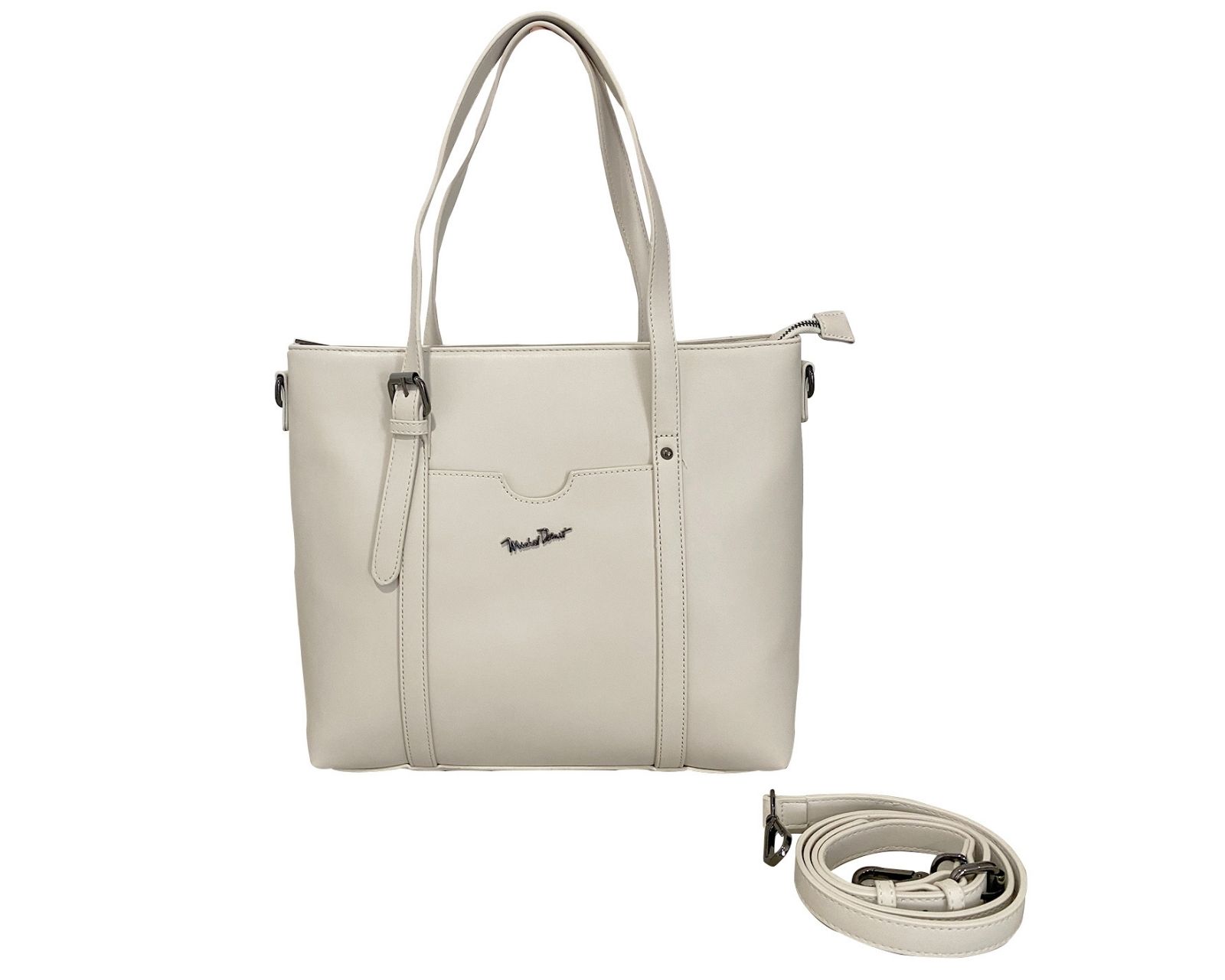 Foto 2 | Bolsa Roma Tote Grande  Michel Domit Blanco