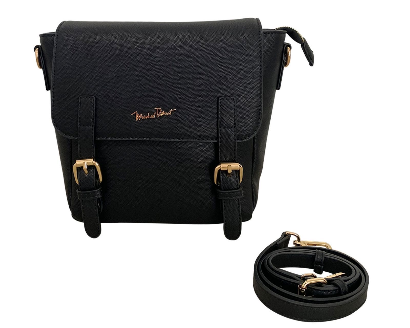 Foto 2 | Bolsa Trieste Crossbody Michel Domit Negro