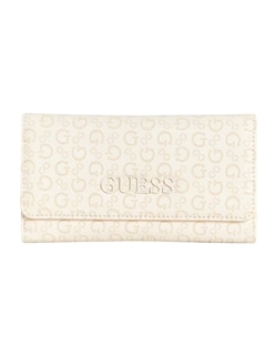 Foto 1 | Cartera Guess Bowie Debossed Logo Slim Clutch Beige
