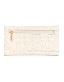 Foto 2 | Cartera Guess Bowie Debossed Logo Slim Clutch Beige
