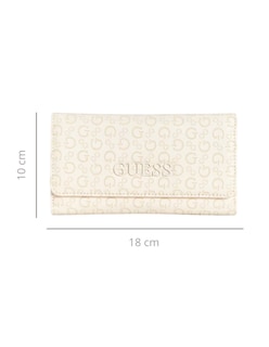 Foto 4 | Cartera Guess Bowie Debossed Logo Slim Clutch Beige