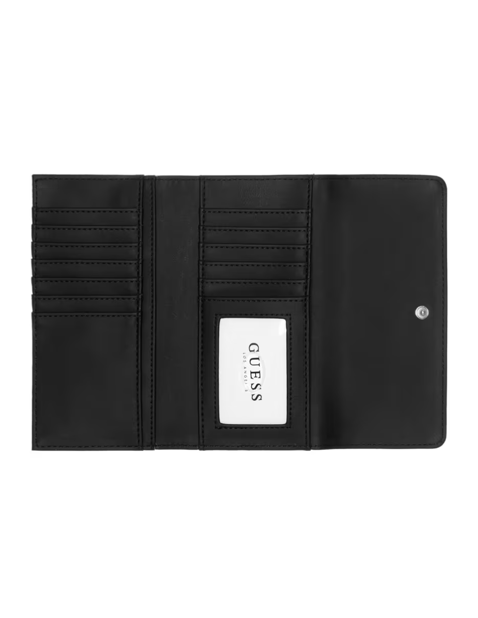 Foto 4 pulgar | Cartera Guess Bowie Debossed Logo Slim Clutch Negra