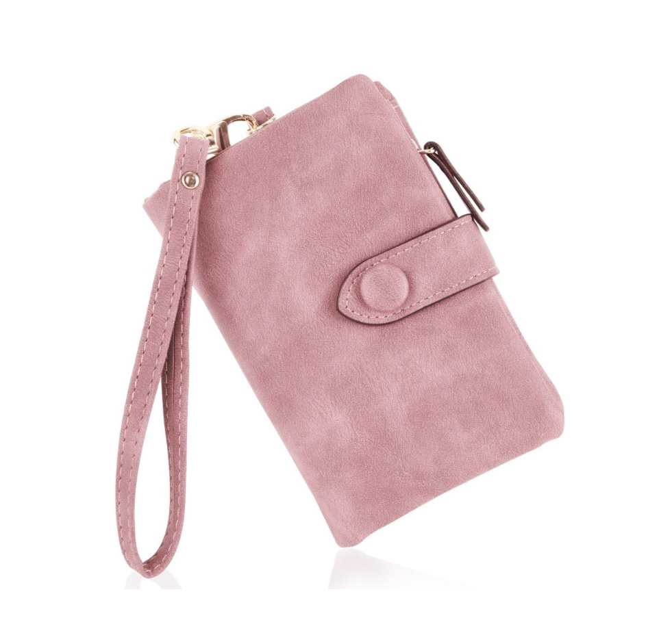 Pequeña Cartera Corta Plegable Rosa