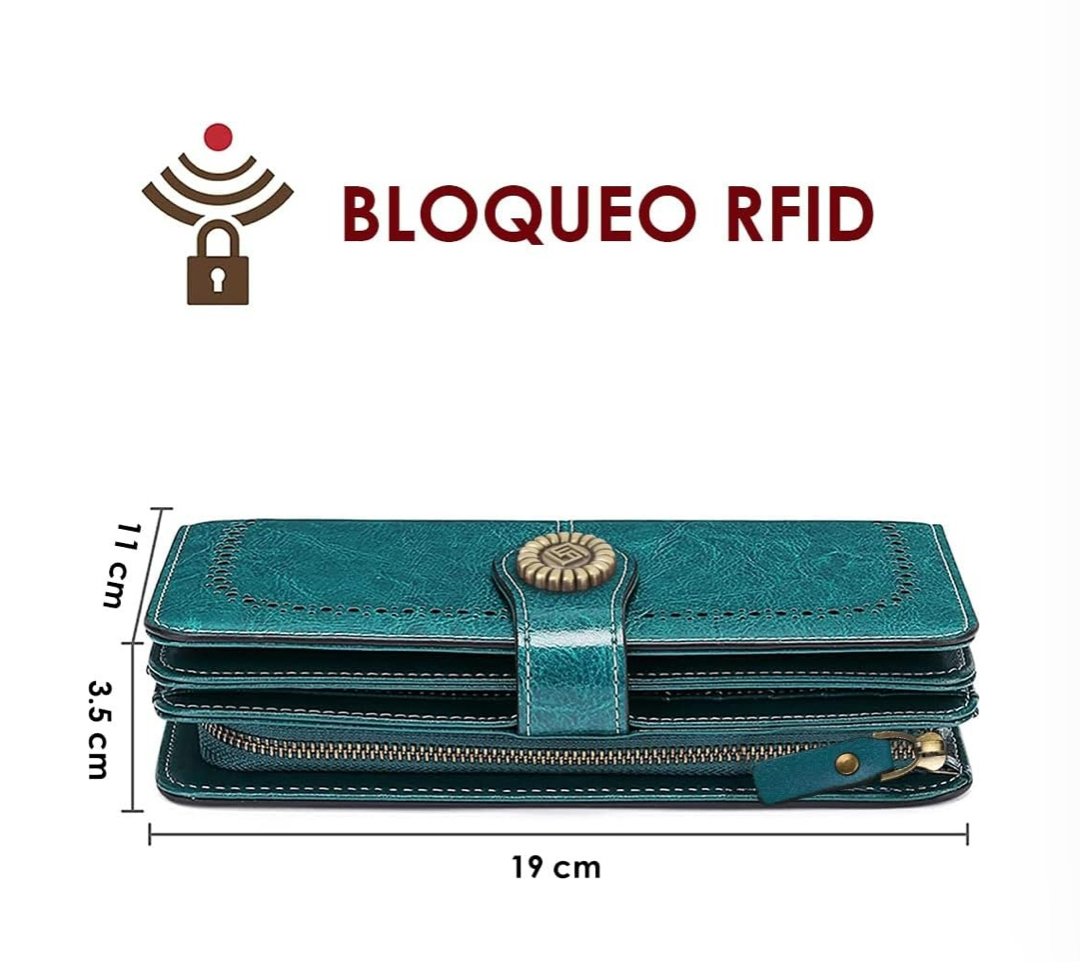 Foto 2 | Cartera Para Mujer Gran Capacidad Azul