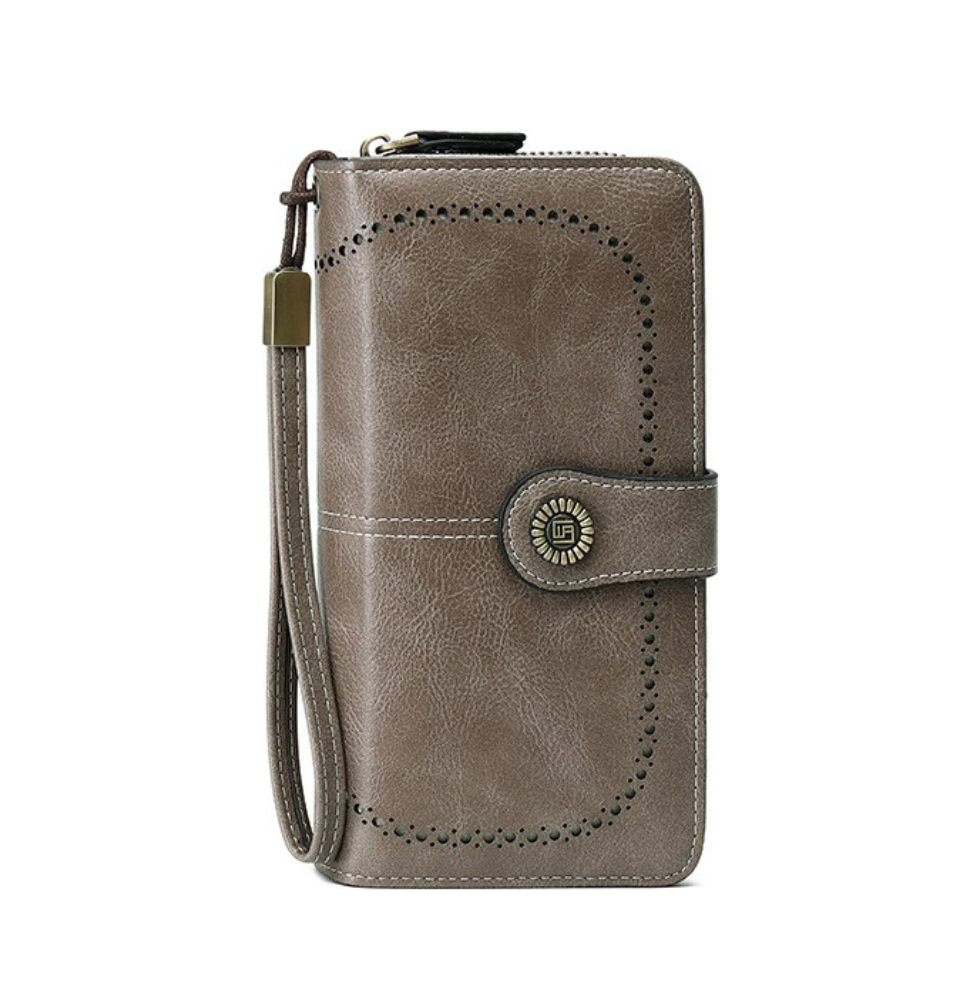 Foto 2 pulgar | Cartera Para Mujer Gran Capacidad Gris