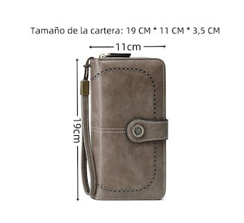 Foto 2 | Cartera Para Mujer Gran Capacidad Gris