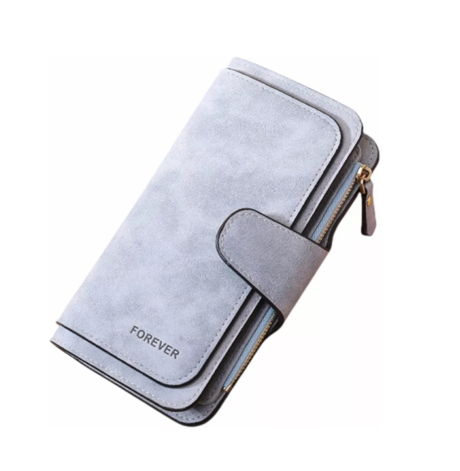 Cartera Con Monedero Para Mujer Celeste