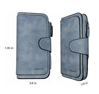 Foto 2 | Cartera Con Monedero Para Mujer Celeste