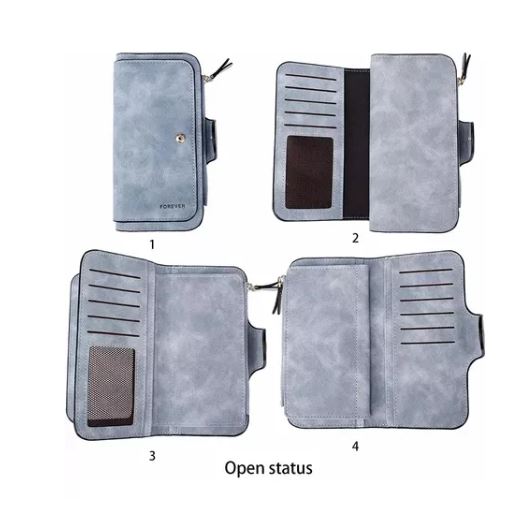 Foto 3 pulgar | Cartera Con Monedero Para Mujer, Azul