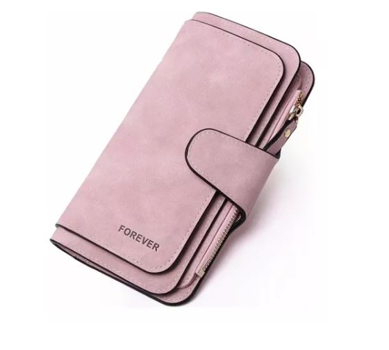 Cartera Con Monedero Para Mujer, Rosa