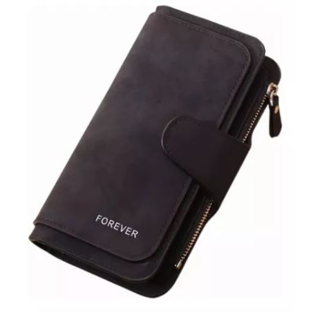 Cartera Con Monedero Para Mujer, Negro