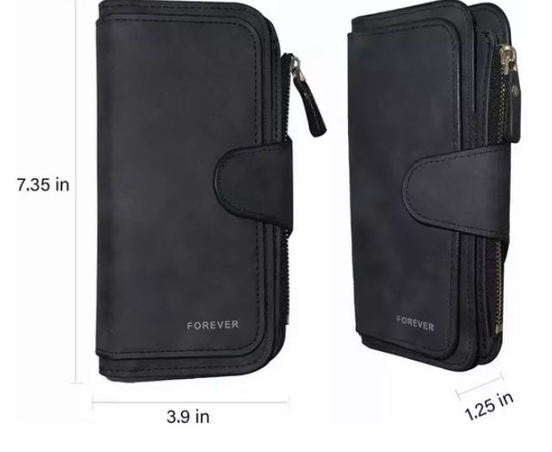 Foto 3 pulgar | Cartera Con Monedero Para Mujer, Negro