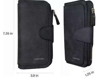Foto 2 | Cartera Con Monedero Para Mujer, Negro