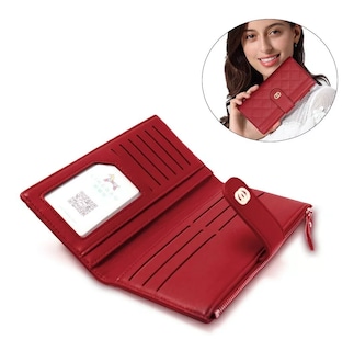 Foto 2 | Cartera Larga Belug Roja para Mujer