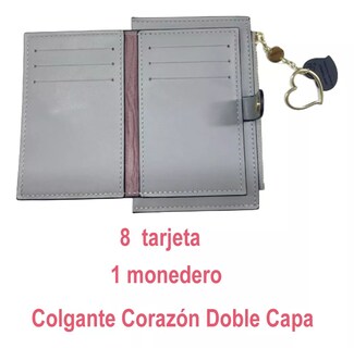 Foto 3 | Cartera De Mujer Tarjetero Con Colgante, Gris Elefante