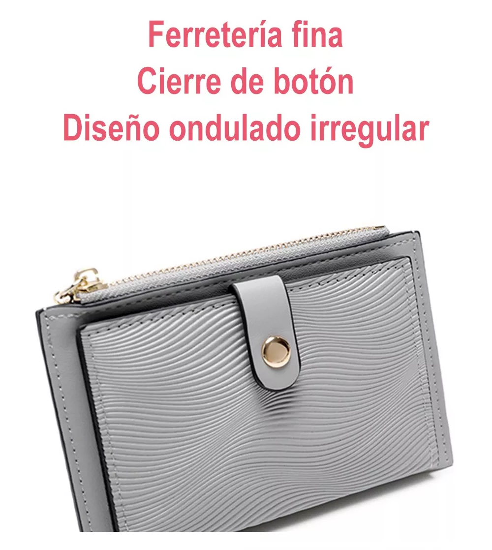 Foto 4 | Cartera De Mujer Tarjetero Con Colgante, Gris Elefante