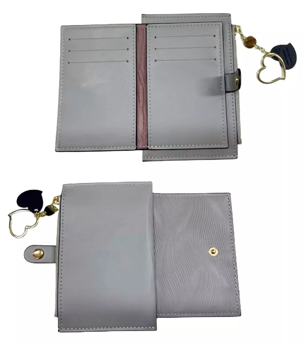 Foto 6 pulgar | Cartera De Mujer Tarjetero Con Colgante, Gris Elefante