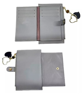 Foto 5 | Cartera De Mujer Tarjetero Con Colgante, Gris Elefante