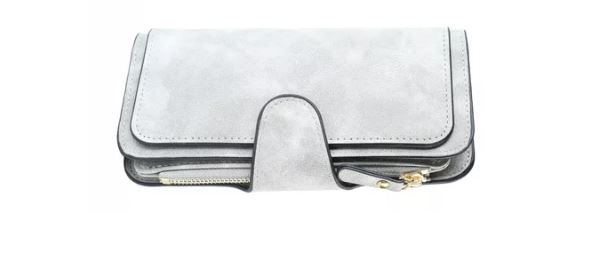 Foto 2 pulgar | Cartera de Cuero Pu con cremallera