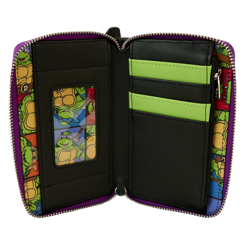 Foto 5 | Loungefly Teenage Mutant Ninja Turtles: Vintage Arcade Lenticular Zip Around Wallet