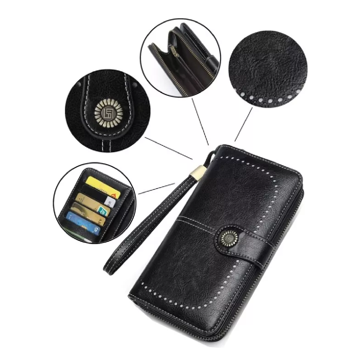 Foto 3 pulgar | Cartera ara Mujer con Bloqueo Rfid Negra
