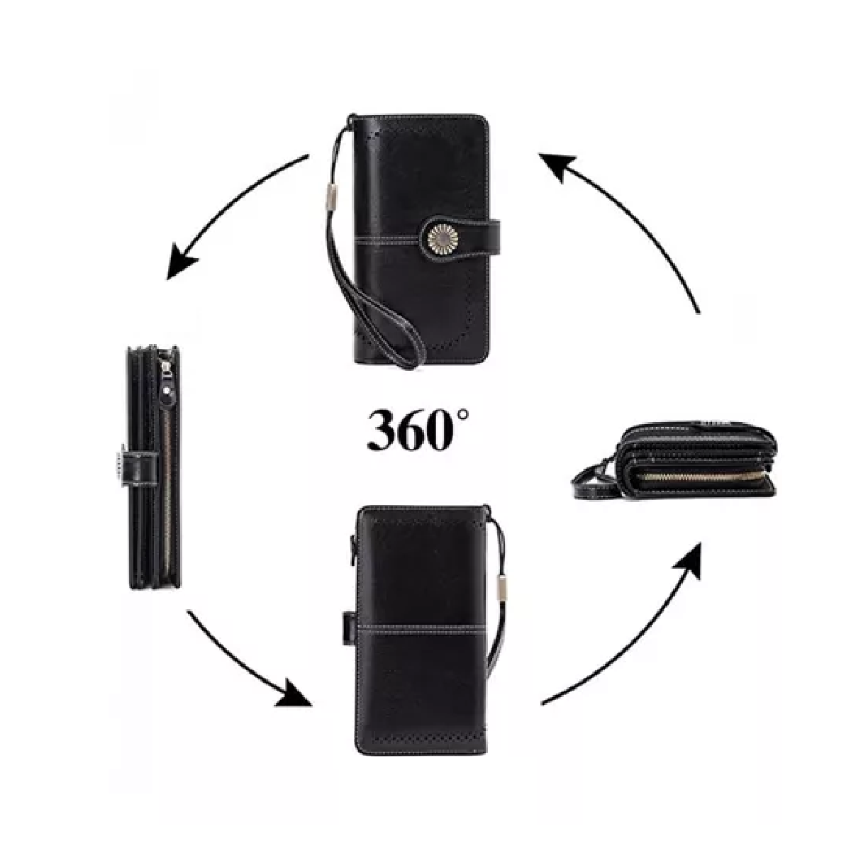 Foto 4 pulgar | Cartera ara Mujer con Bloqueo Rfid Negra