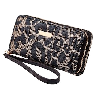 Foto 1 | Billetera Elegante Leopardo Negro Marron
