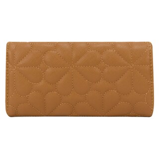 Foto 3 | Cartera Para Dama Camel Capitonado Flor Sintetico Est.2 Nueva Imagen