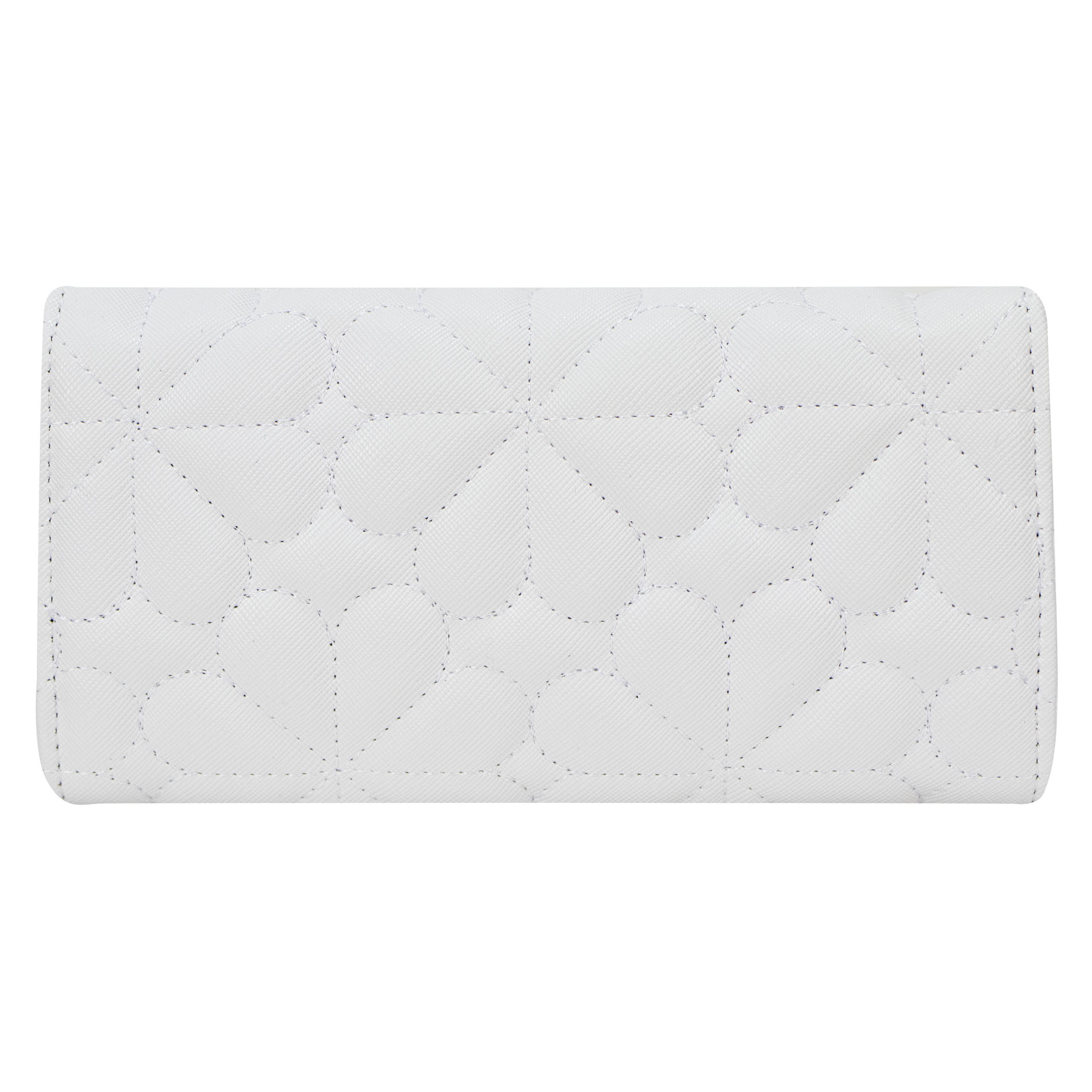 Foto 3 | Cartera Para Dama Blanco Capitonado Flor Sintetico Est.2 Nueva Imagen