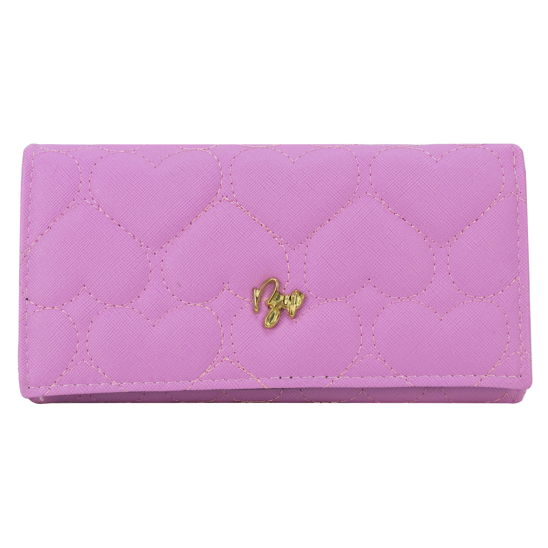 Foto 1 | Cartera Para Dama Rosa Capitonado Corazón Sintetico Est.2 Nueva Imagen