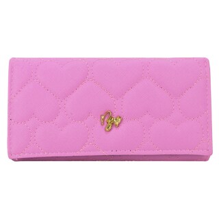 Foto 1 | Cartera Para Dama Rosa Capitonado Corazón Sintetico Est.2 Nueva Imagen