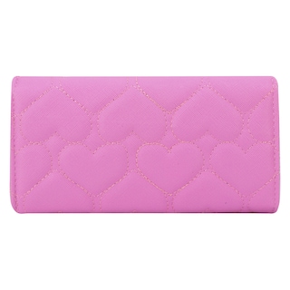 Foto 3 | Cartera Para Dama Rosa Capitonado Corazón Sintetico Est.2 Nueva Imagen