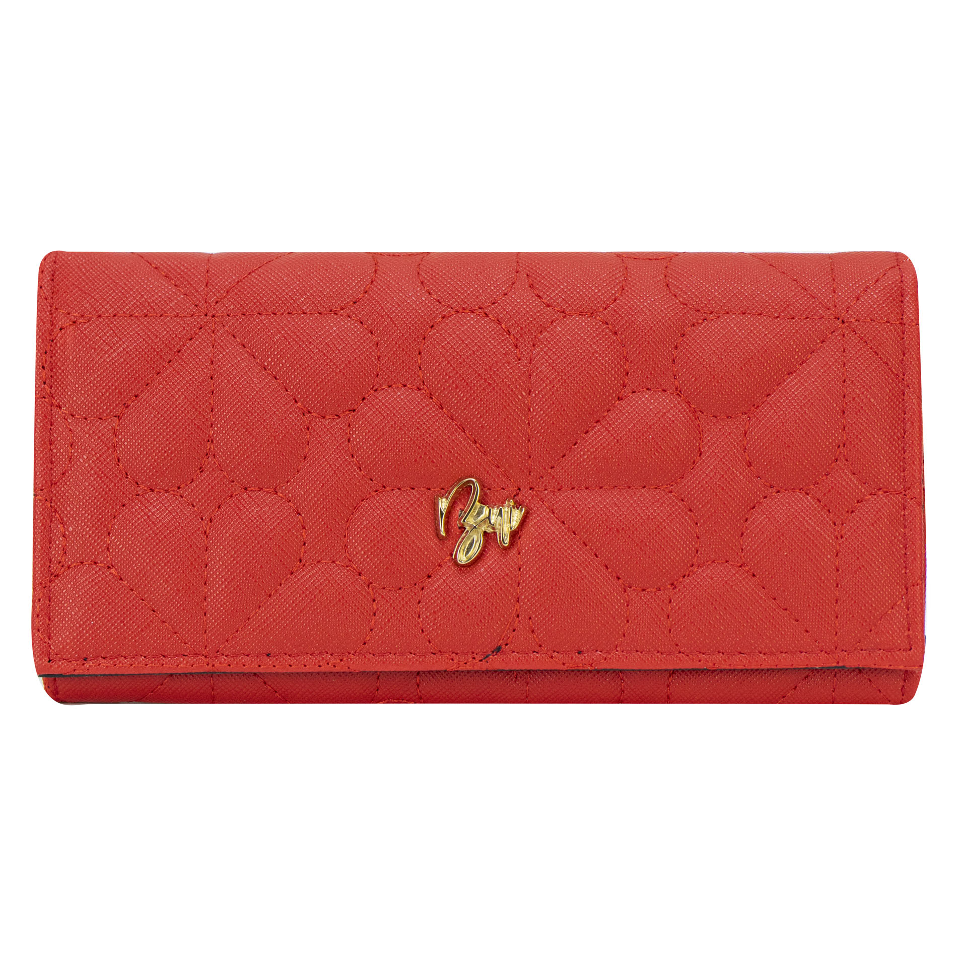 Foto 1 | Cartera Para Dama Rojo Capitonado Flor Sintetico Est.2 Nueva Imagen