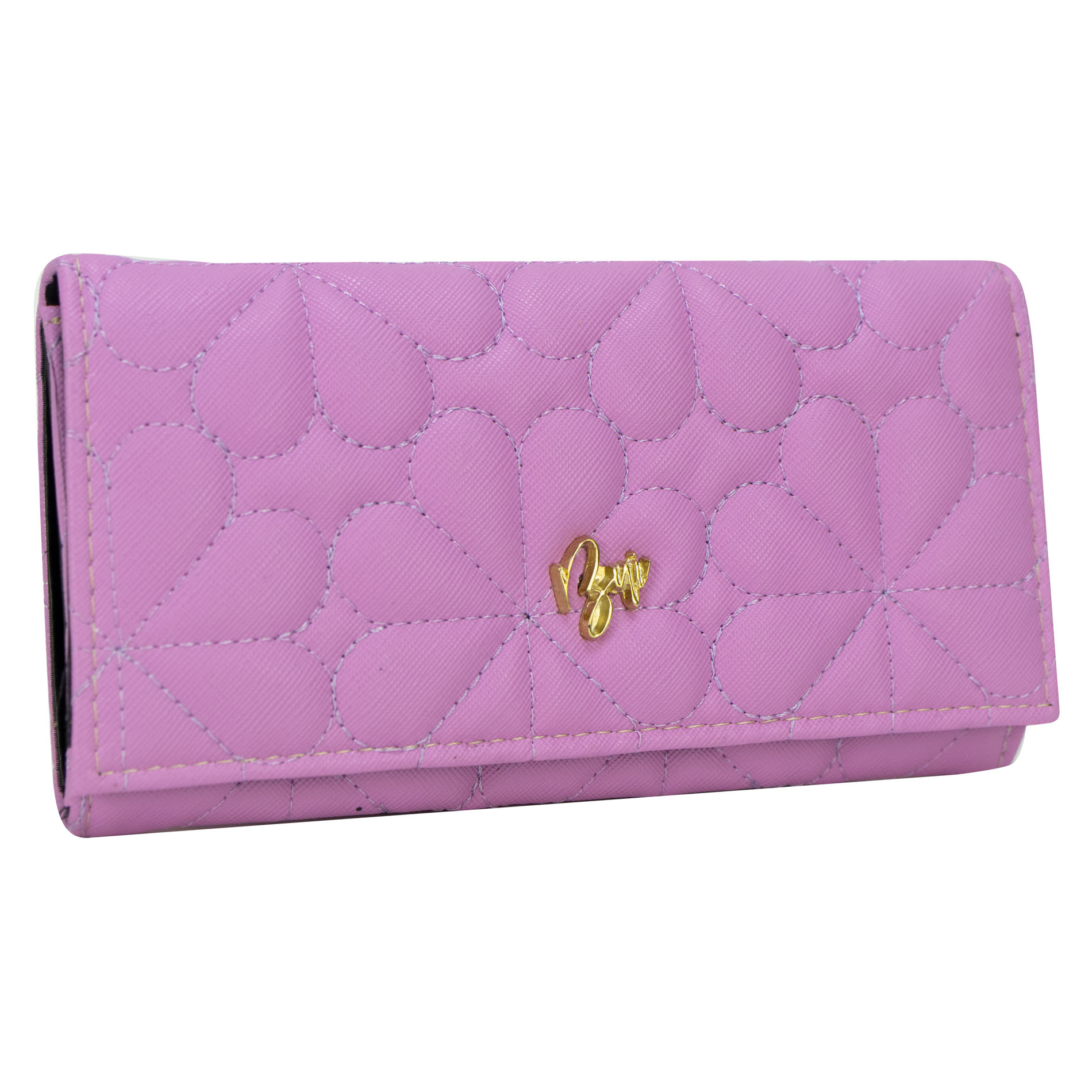 Foto 2 | Cartera Para Dama Rosa Capitonado Flor Sintetico Est.2 Nueva Imagen
