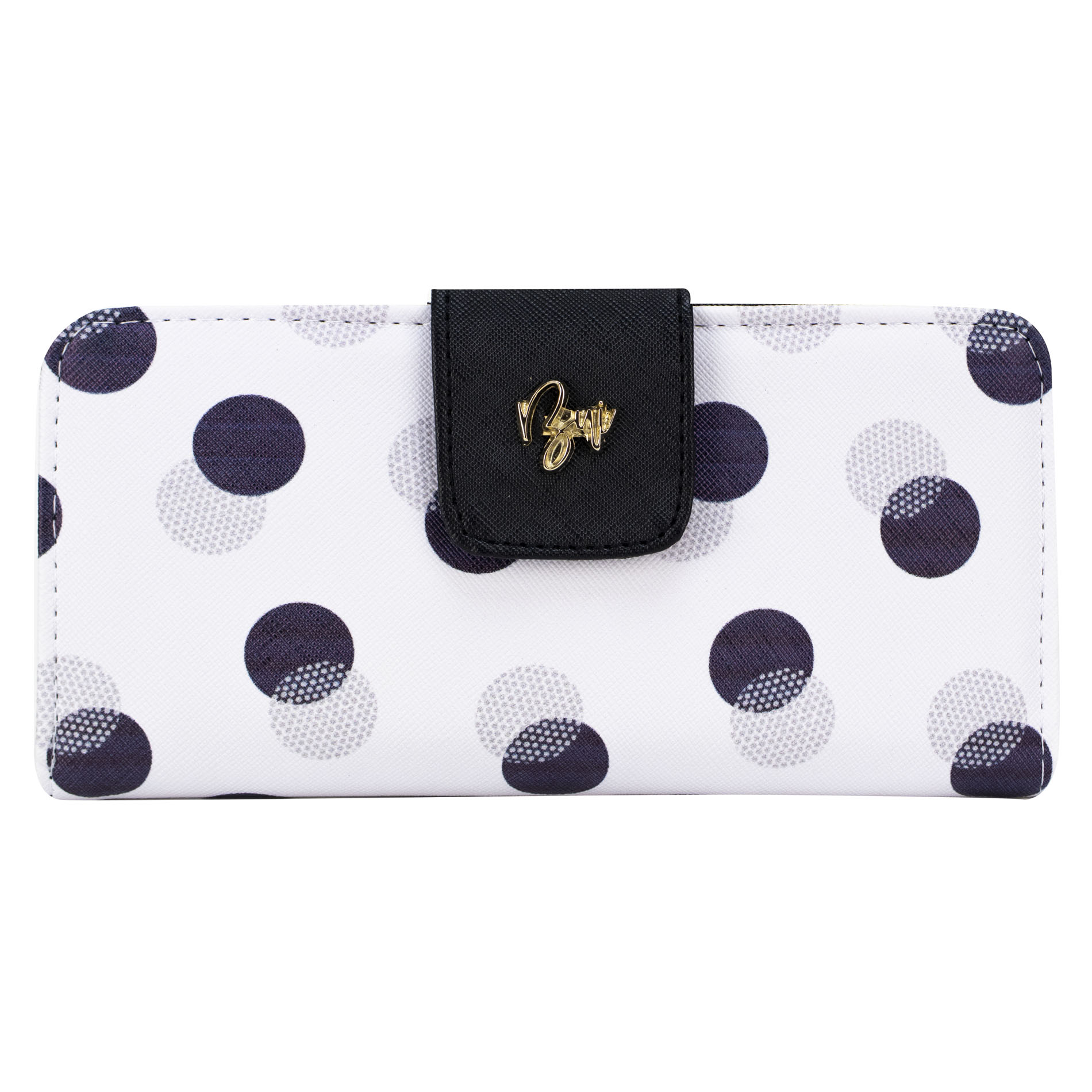 Foto 1 | Cartera Para Dama Negro Lunares Sintetico Estilo 10 Nueva Imagen