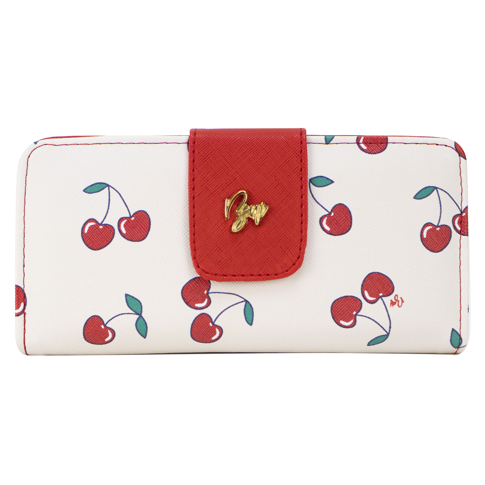 Foto 1 | Cartera Para Dama Rojo Cerezas Sintetico Estilo 10 Nueva Imagen