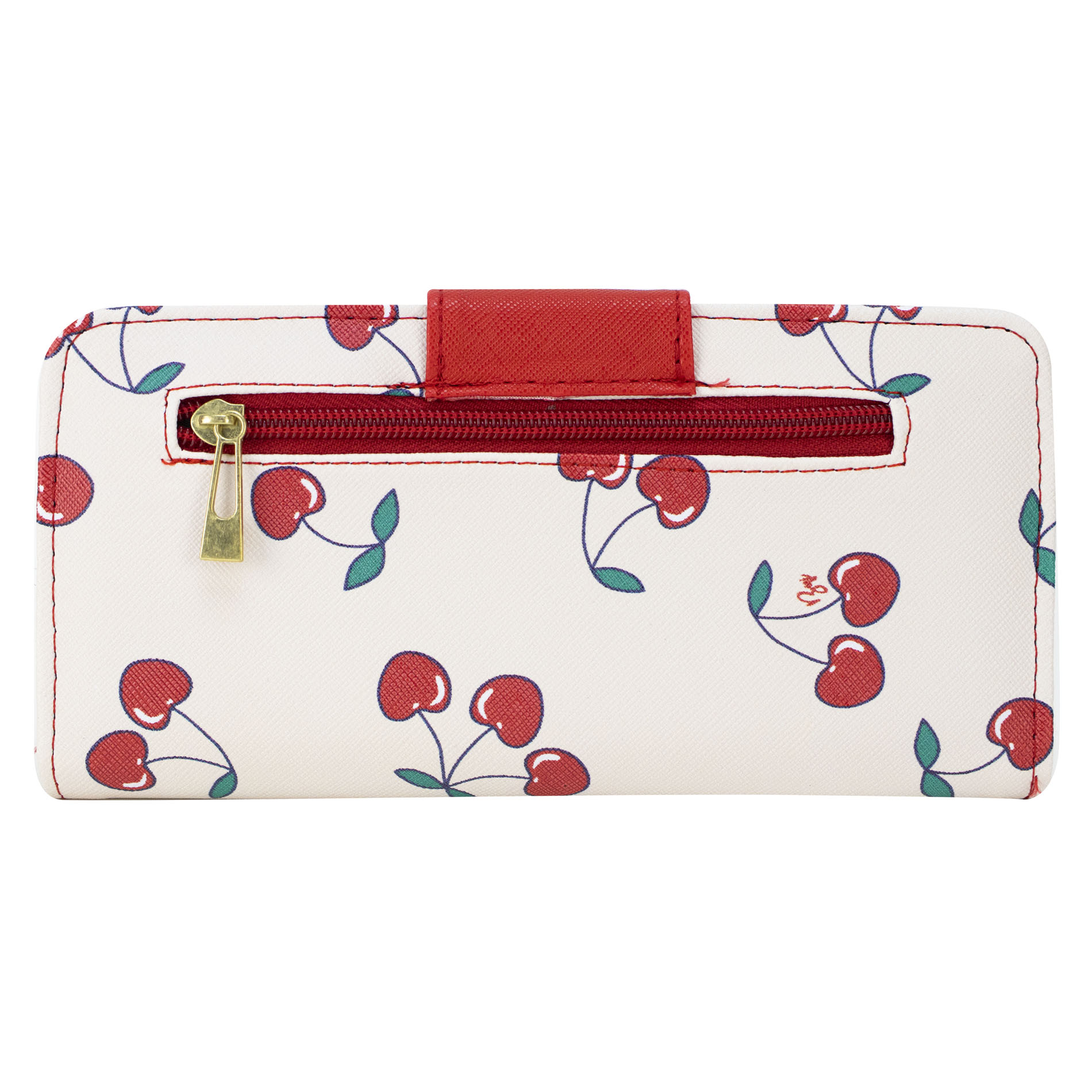 Foto 3 | Cartera Para Dama Rojo Cerezas Sintetico Estilo 10 Nueva Imagen