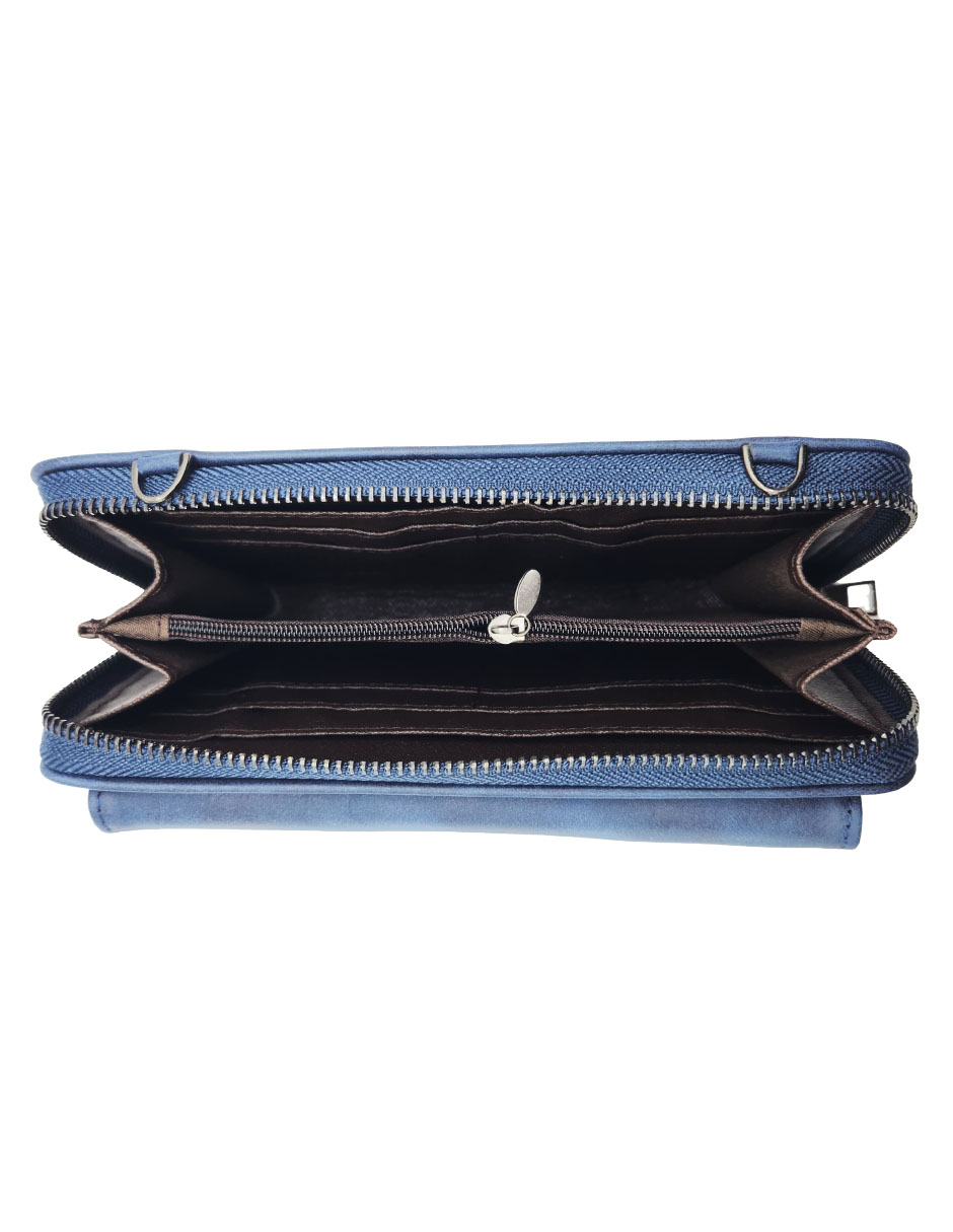 Foto 4 pulgar | Cartera Hpc Polo Azul para Mujer