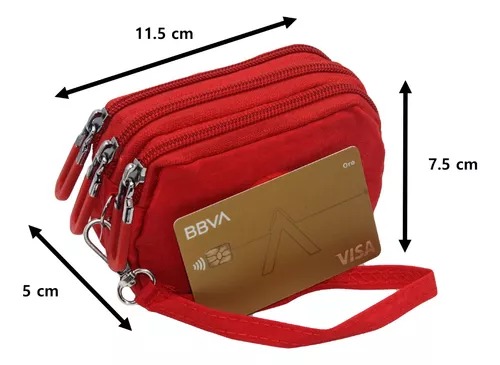 Foto 4 | Monedero Tarjetero Mini 3 Compartimentos Con Asa. Polo Guy