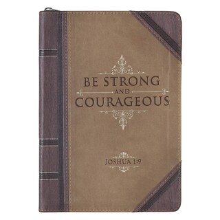 Foto 1 | Cuero Vegano Journal Christian Art Gifts Be Strong Joshua 1:9 - Venta Internacional.