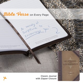 Foto 2 | Cuero Vegano Journal Christian Art Gifts Be Strong Joshua 1:9 - Venta Internacional.