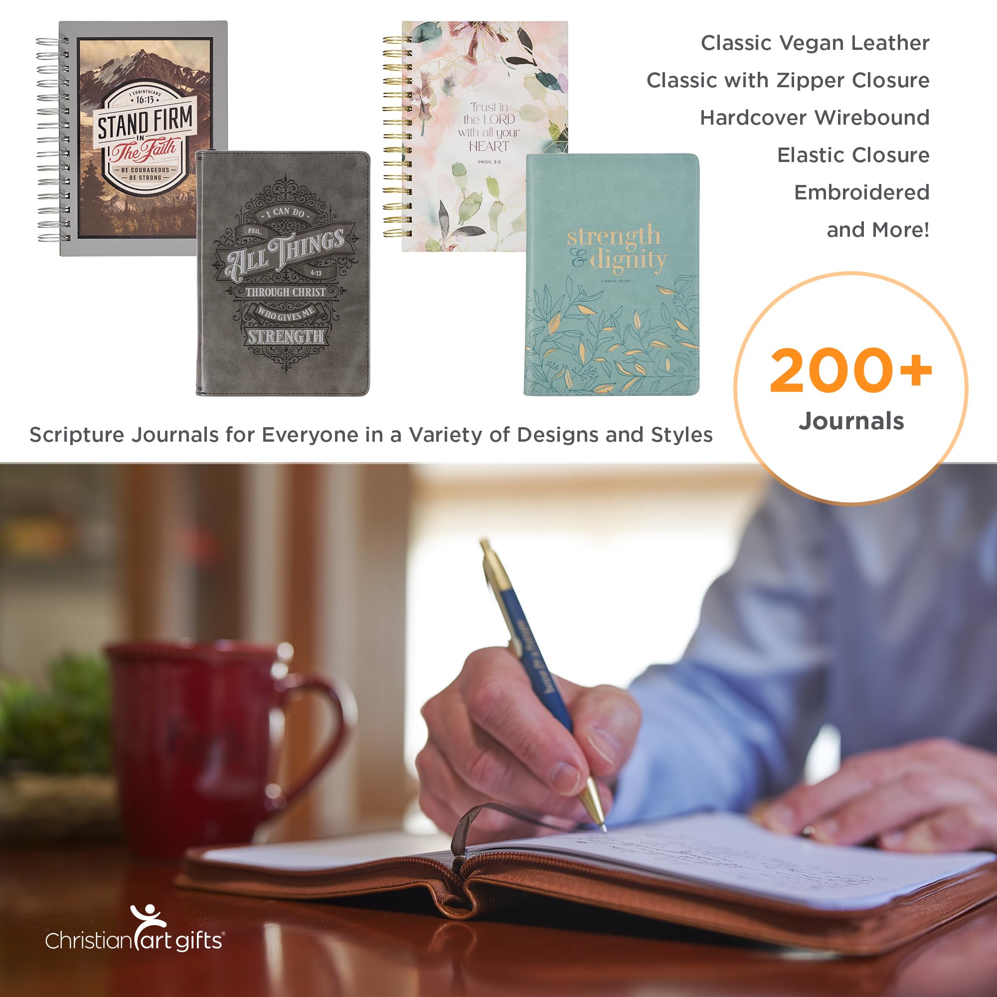 Foto 6 pulgar | Cuero Vegano Journal Christian Art Gifts Be Strong Joshua 1:9 - Venta Internacional.