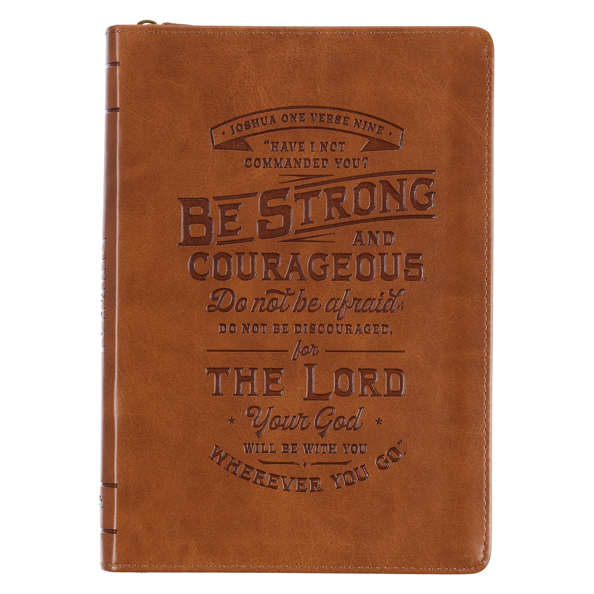 Foto 2 pulgar | Diario Christian Art Gifts Be Strong And Courageous Brown - Venta Internacional.