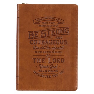 Foto 1 | Diario Christian Art Gifts Be Strong And Courageous Brown - Venta Internacional.